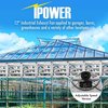 Ipower 12 Inch Shutter Exhaust Fan Aluminum with fan speed controller + Disposal Power Cord HIFANXEXHAUST12CT